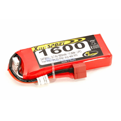 RC System Xell-Sport  2S 7.4V 1600mAh 30C SAF08111